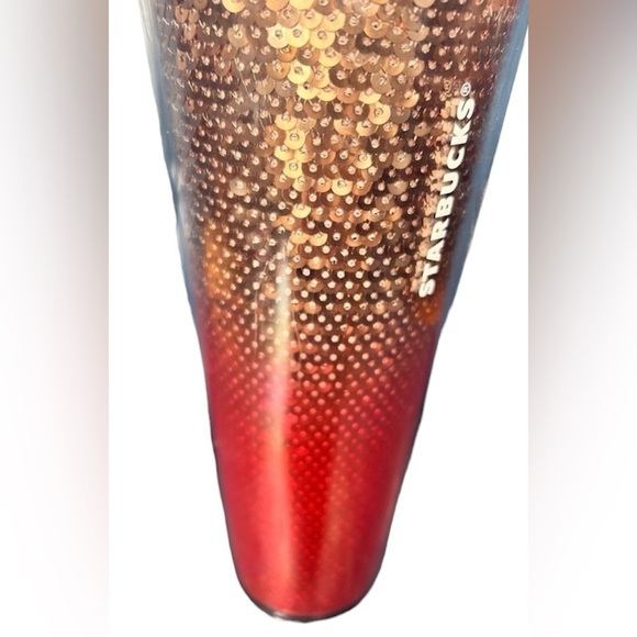 Starbucks 2018 Rose Gold Red Ombre
Sequin Acrylic Cold Cup Tumbler 24 oz… - Picture 2 of 4